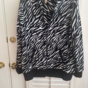 Jacket Fleece Zebra Print